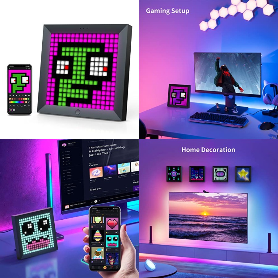 Desk Setup Tv - Panneau d'affichage LED à pixels, compatible