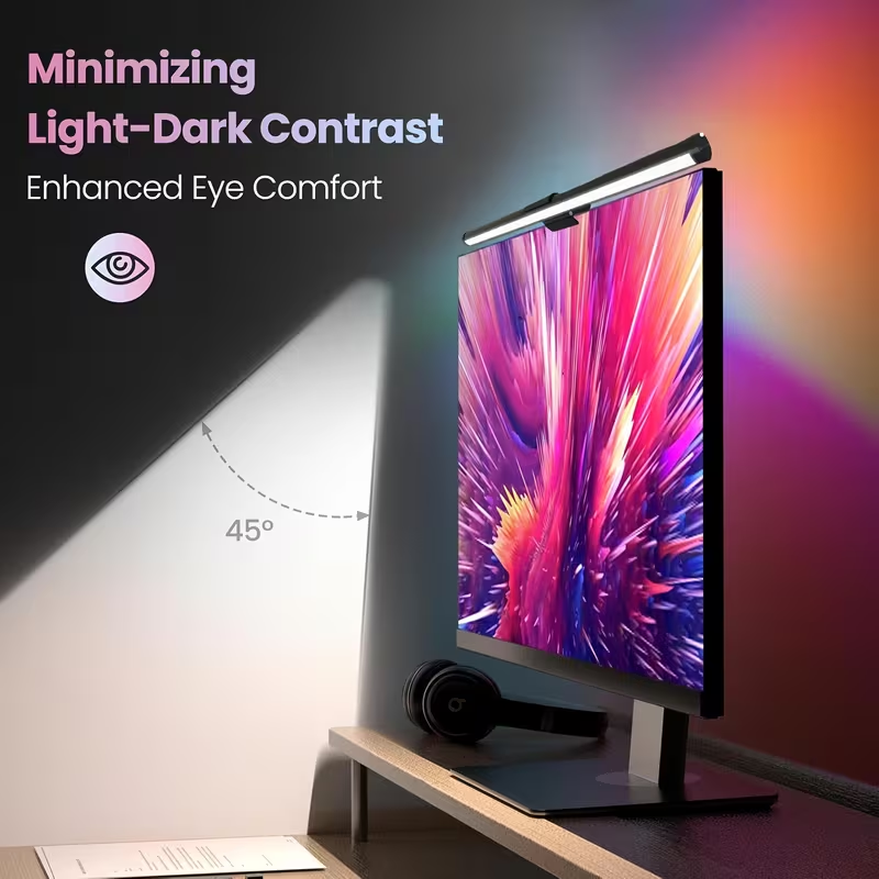 Desk Setup Modern - Barre lumineuse LED pour écran d'ordinateur,
