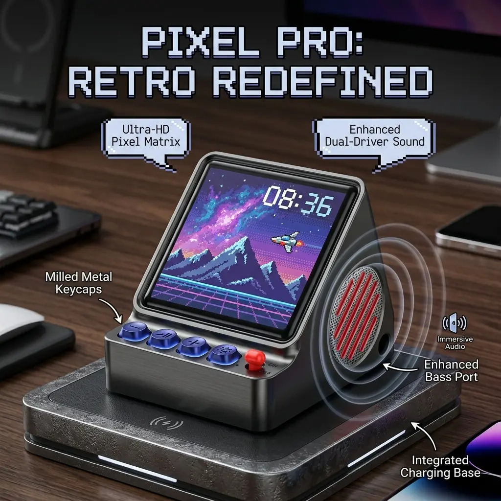 Desk Setup With Speakers - Haut-parleur portable à affichage LED programmable