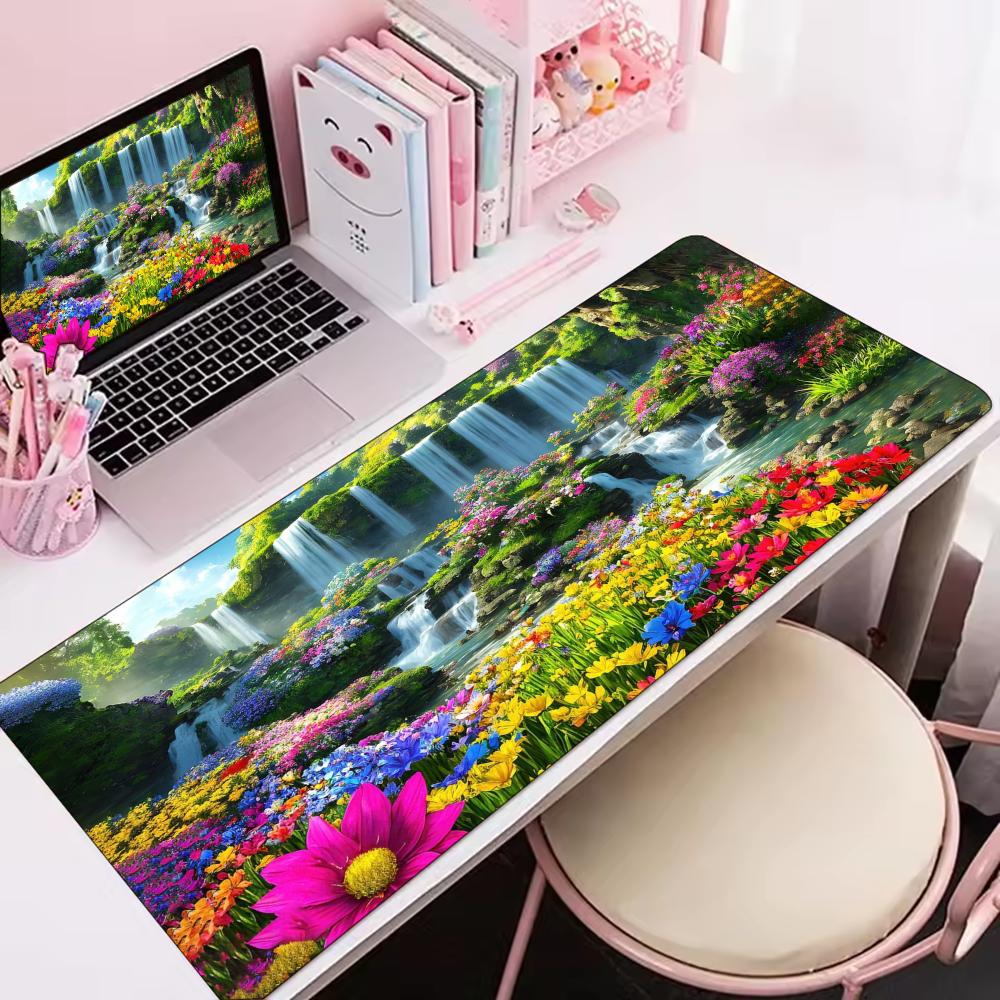 Desk Setup Natural - Grand tapis de souris de bureau
