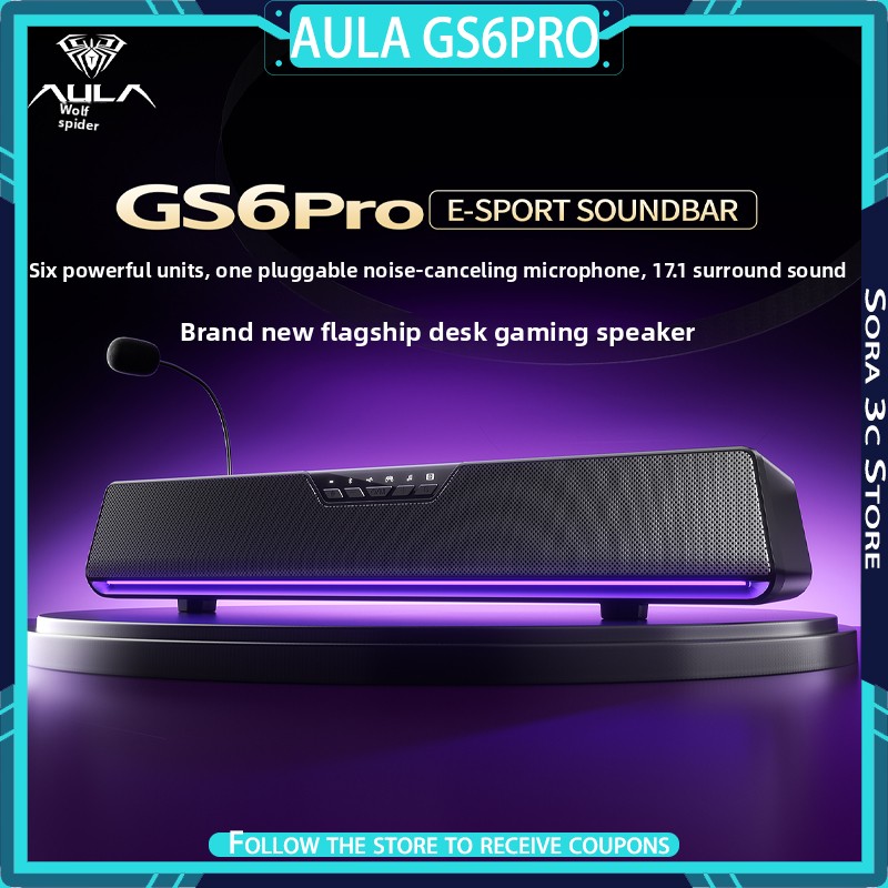 Desk Setup With Speakers - AULA GS6Pro Esports haut-parleur Bluetooth double