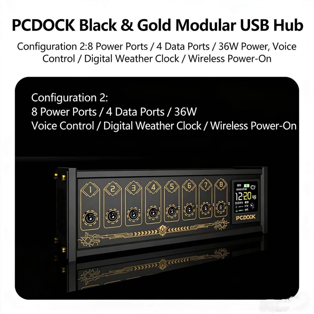 Desk Setup Tech - Bloc d'alimentation USB de bureau PCDOCK
