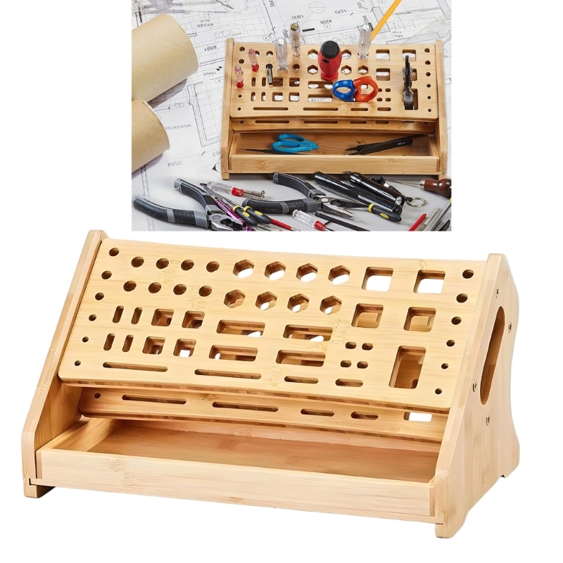 Desk Setup Natural - K1AE – étagère rangement en bois