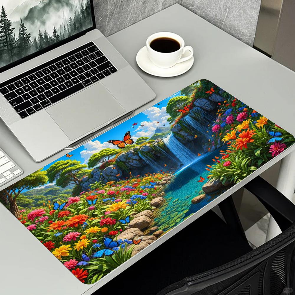 Grand tapis de souris de burea - Desk Setup Natural avis et prix