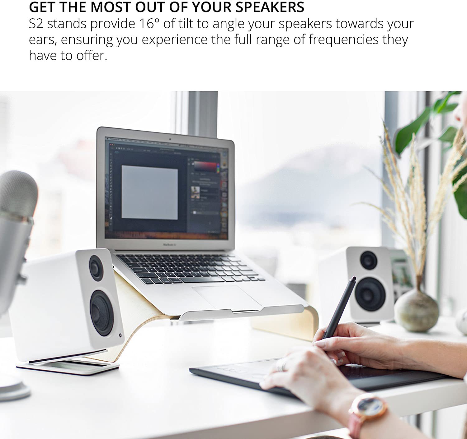 Supports de haut-parleurs de b - Desk Setup With Speakers avis et prix