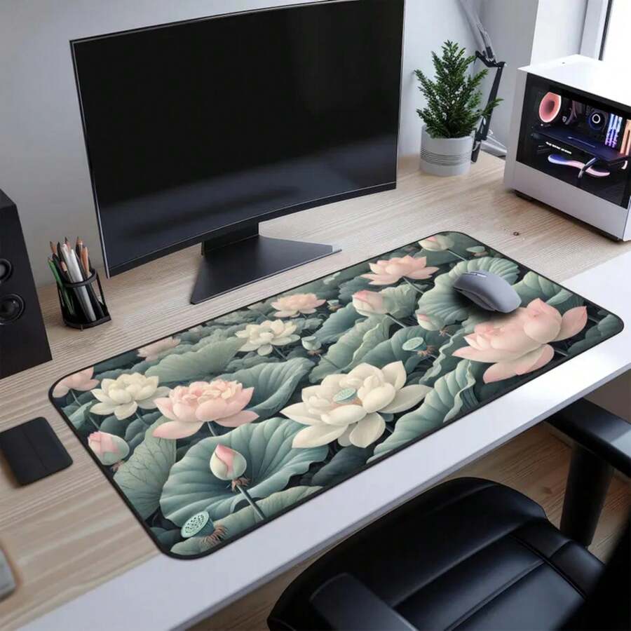 Grand tapis de bureau motif fl - Desk Setup Inspiration avis et prix