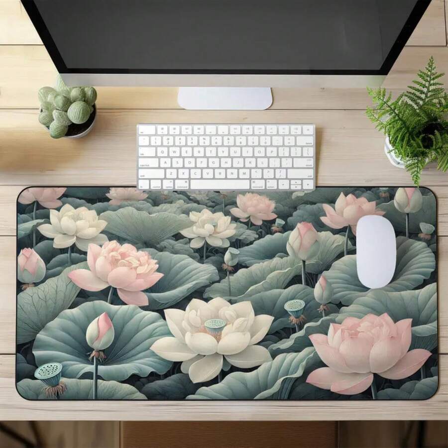 Grand tapis de bureau motif fl - Desk Setup Inspiration avis et prix