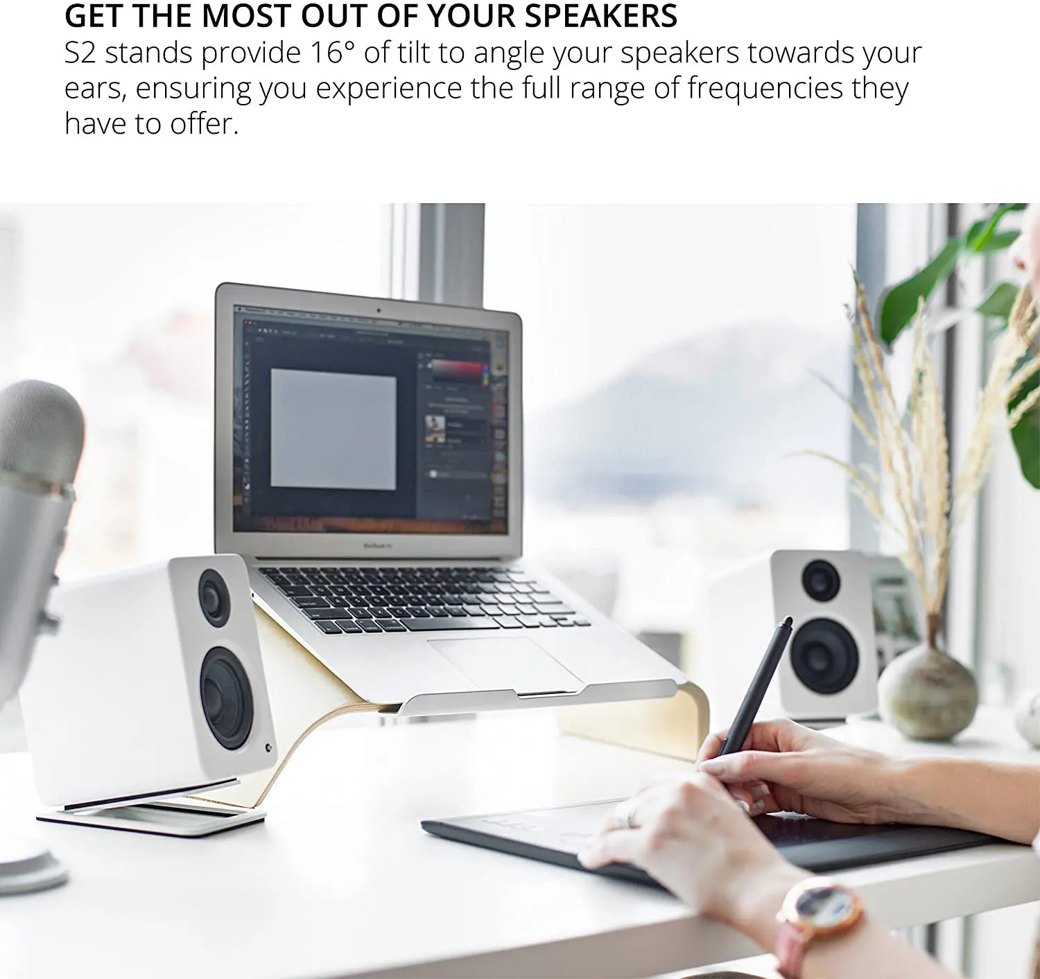 Supports de haut-parleur de bu - Desk Setup With Speakers avis et prix