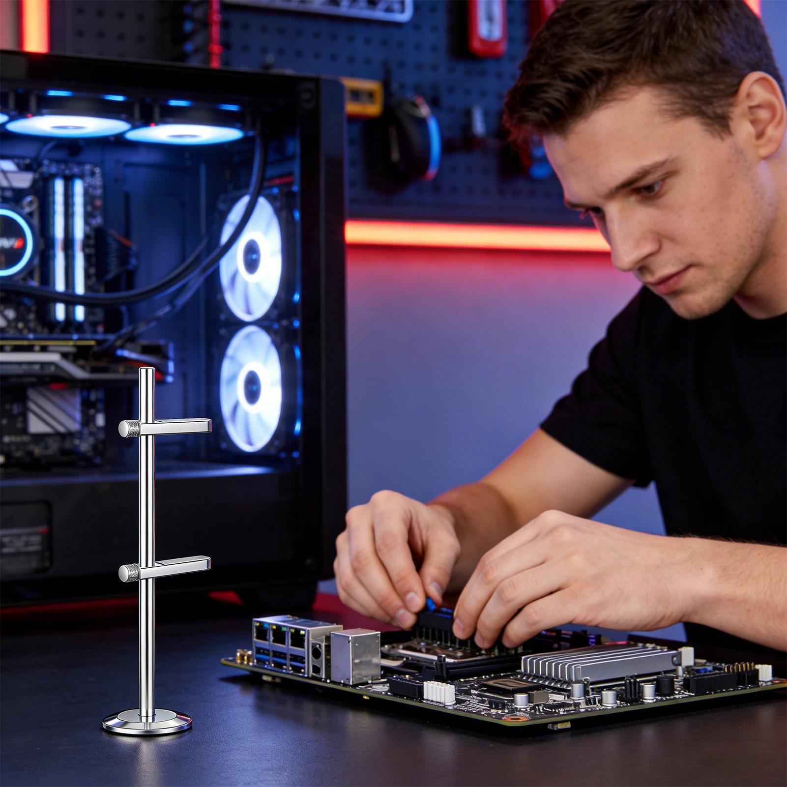 Support GPU universel magnétiq - Desk Setup Videos avis et prix