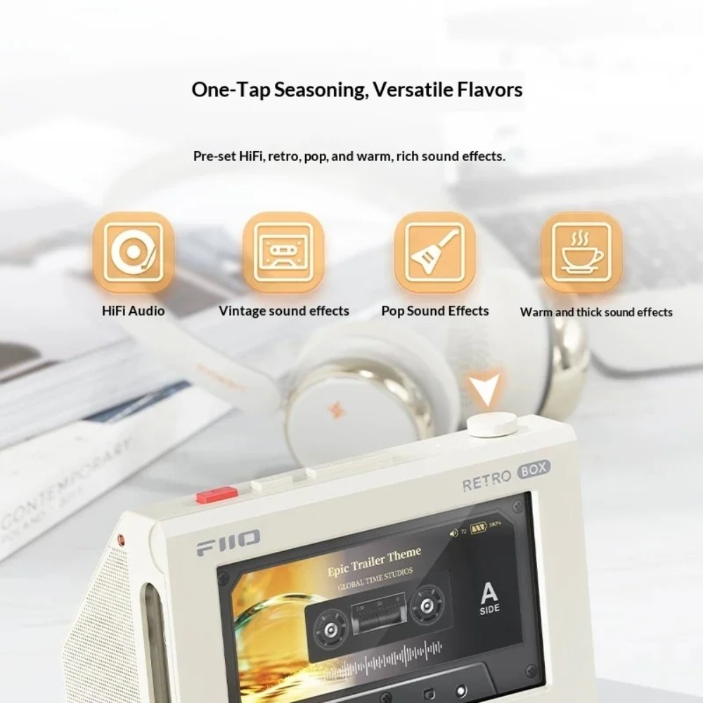 FiiO RETRO BOX – Enceinte Stér - Desk Setup With Speakers avis et prix
