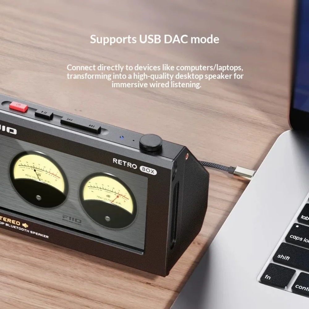FiiO RETRO BOX – Enceinte Stér - Desk Setup With Speakers avis et prix